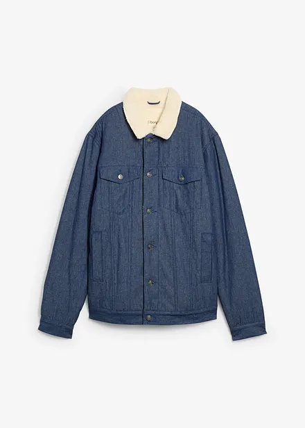 Giacca di jeans con fodera teddy