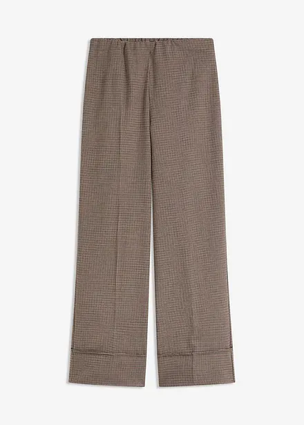 Pantaloni con elastico in vita a quadri