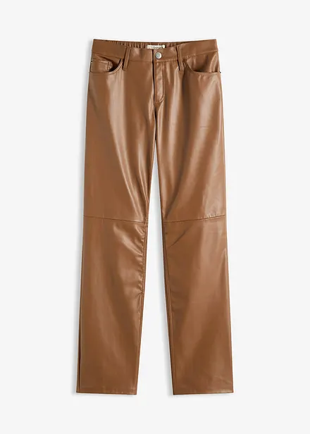Pantaloni in similpelle con cinta comoda