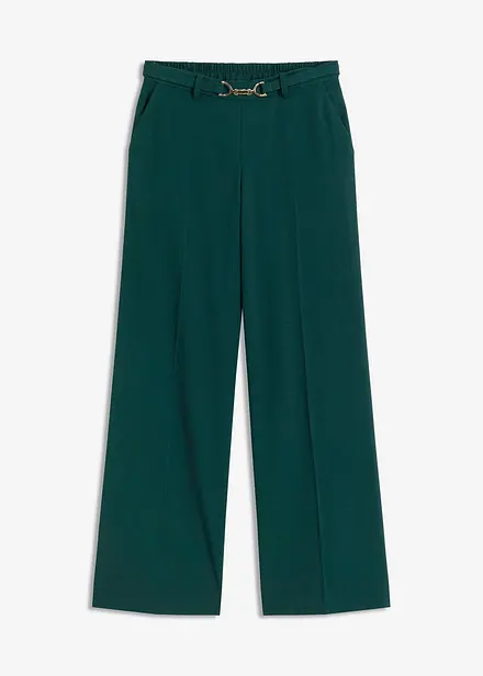 Pantaloni larghi con cintura decorativa