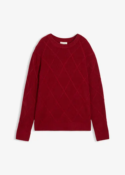 Maglione oversize con motivo a rombi