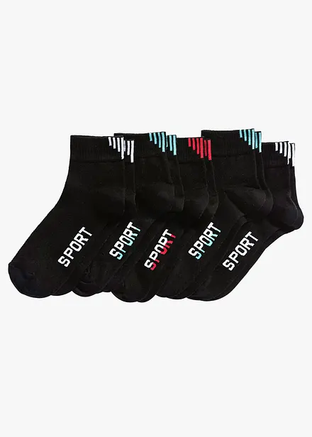 Calzini sportivi con cotone biologico (pacco da 5 paia)