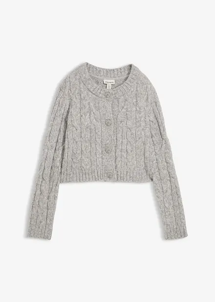 Cardigan in filato grosso di misto lana morbido