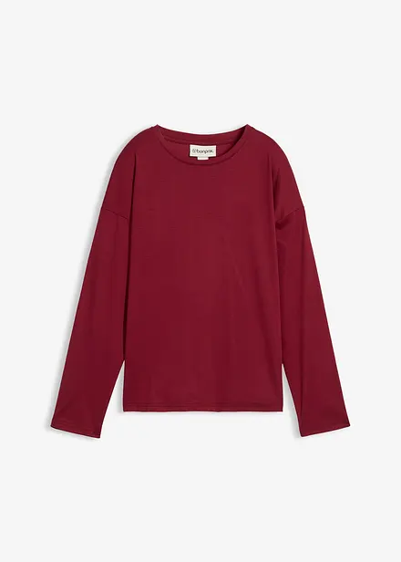 Maglia a maniche lunghe in misto seta