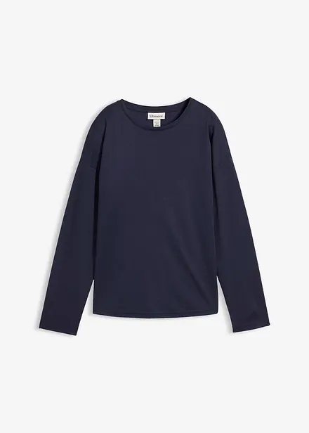 Maglia a maniche lunghe in misto seta