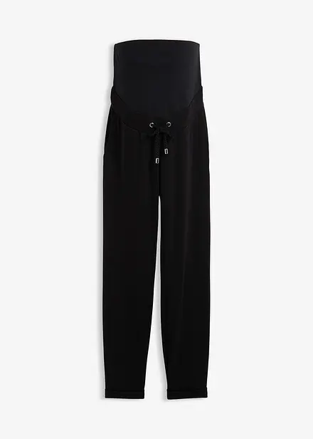 Pantaloni prémaman in punto di Roma con elastico in vita
