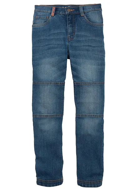 Jeans elasticizzati con rinforzo al ginocchio regular fit, straight
