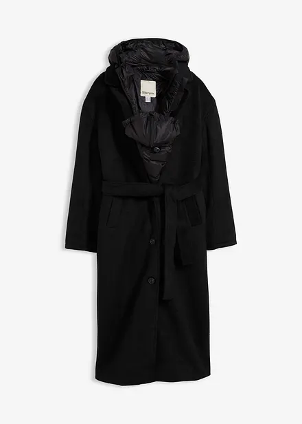 Cappotto pr&eacute;maman 6 in 1 con inserto babywearing e gilet staccabile