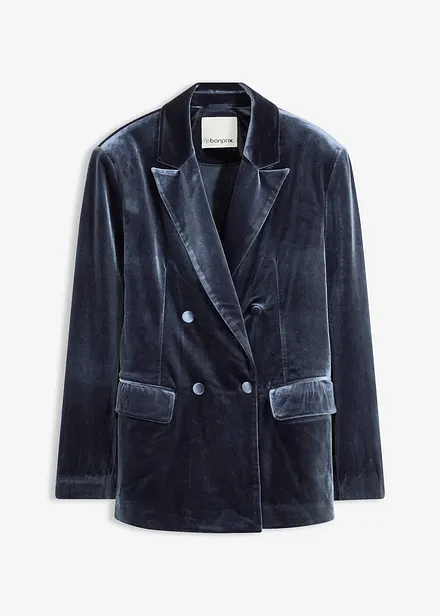 Blazer in velluto morbido