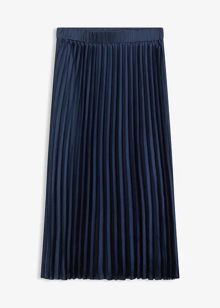 Gonna plissettata in satin fine
