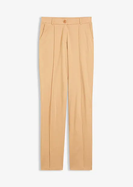 Pantaloni in jersey di cotone con piega cucita