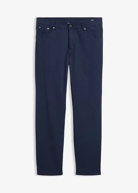Pantaloni termici elasticizzati con fodera in flanella straight, regular fit
