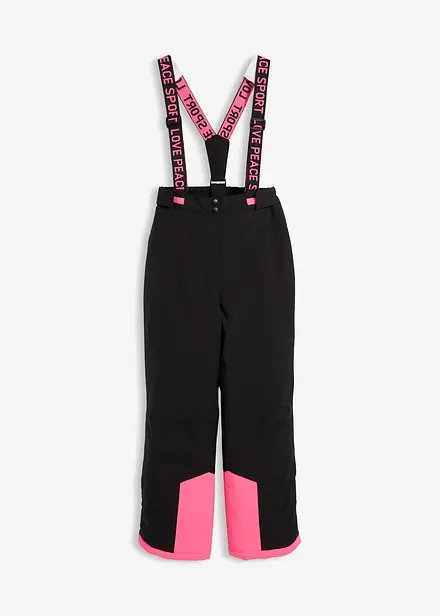 Pantaloni da neve impermeabili con bretelle staccabili