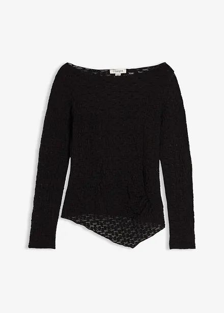 Maglia in pizzo a maniche lunghe