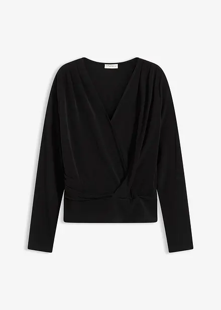 Maglia a maniche lunghe con scollatura profonda