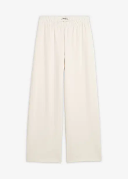 Pantaloni larghi in morbido punto di Roma