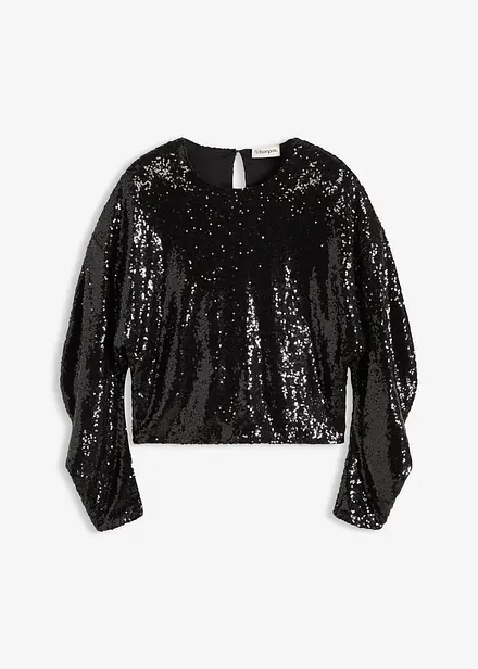 Maglia a maniche lunghe con paillettes