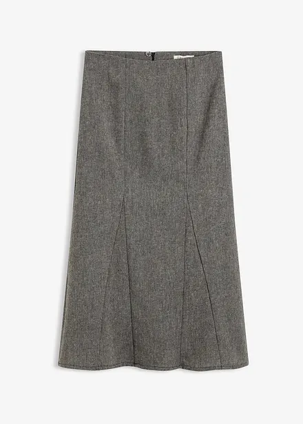 Gonna godet effetto tweed