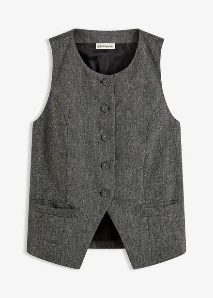 Gilet effetto tweed