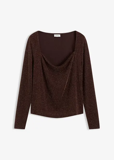 Top con scollo a cascata