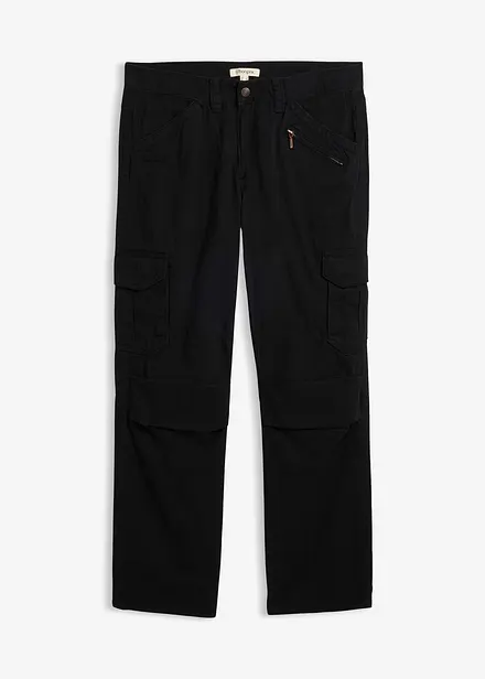 Pantaloni cargo in puro cotone relaxed fit, straight
