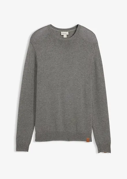 Maglione a girocollo in misto cotone