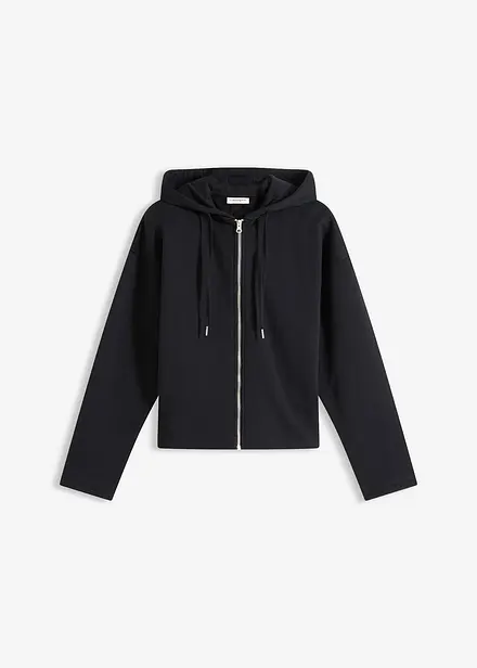 Felpa con zip in puro cotone biologico