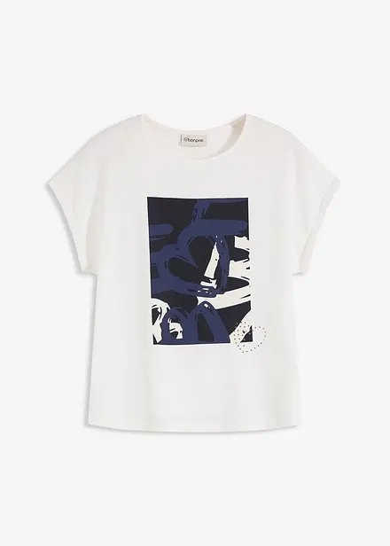 Maglia con viscosa e strass