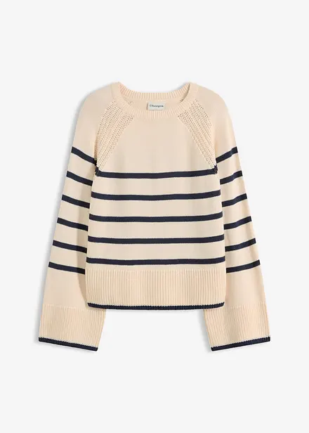 Maglione con righe a contrasto