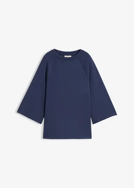 T-shirt boxy effetto neoprene con inserto elastico