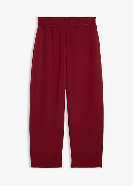 Pantaloni barrel in jersey effetto neoprene