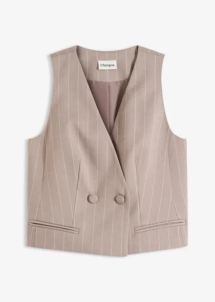 Gilet gessato in stile sartoriale