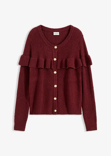 Cardigan in filato fine di misto cotone