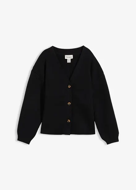 Cardigan in filato fine di misto cotone