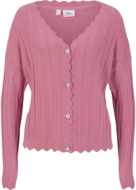 Cardigan traforato cropped