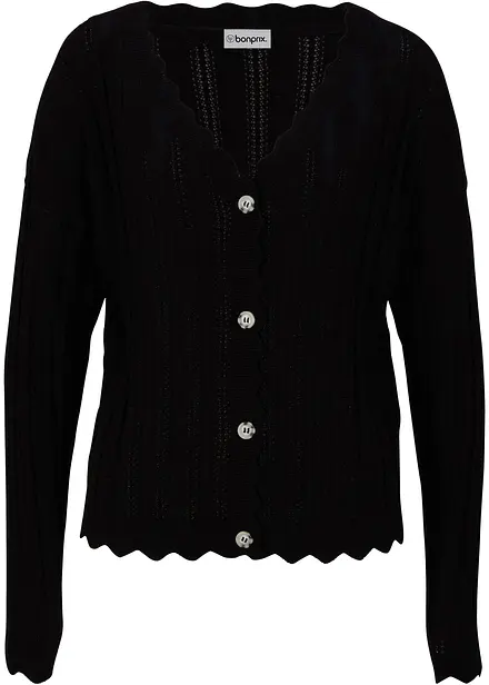 Cardigan traforato cropped