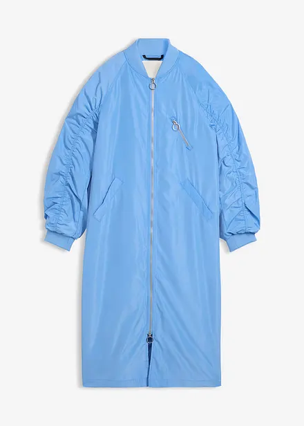 Cappotto blouson con colletto in maglia