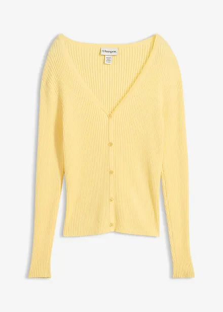 Cardigan in filato fine misto viscosa