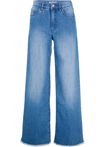 Jeans wide leg, vita alta