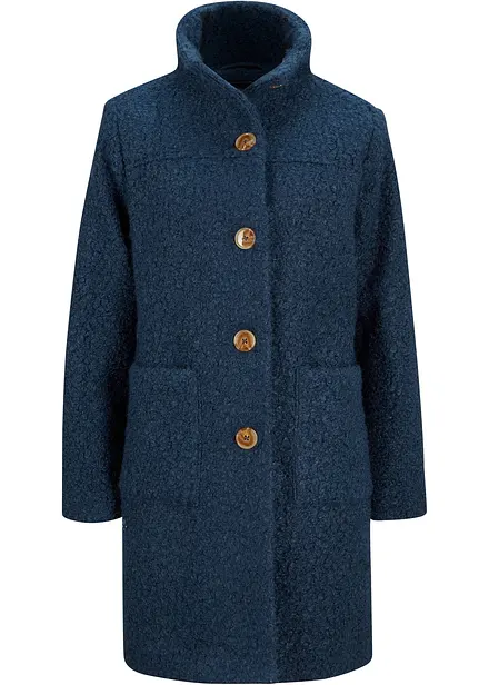 Cappotto boucl&eacute; con tasche