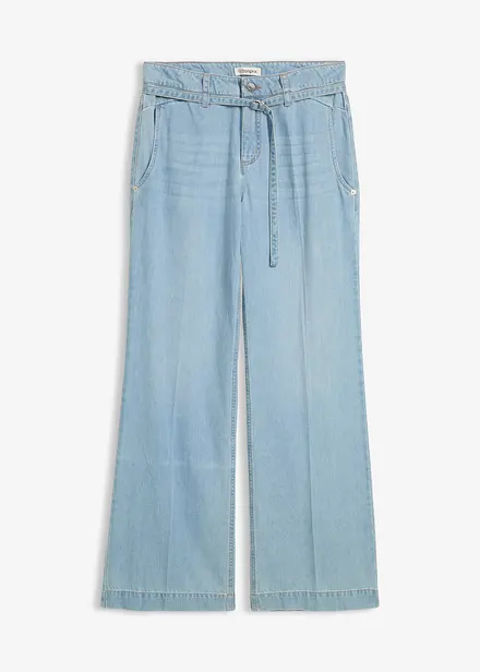 Jeans wide leg con cintura, vita media