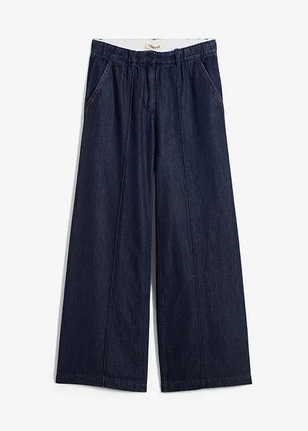 Jeans wide leg super soft, vita alta