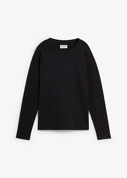 Maglia a maniche lunghe in puro cotone biologico pesante