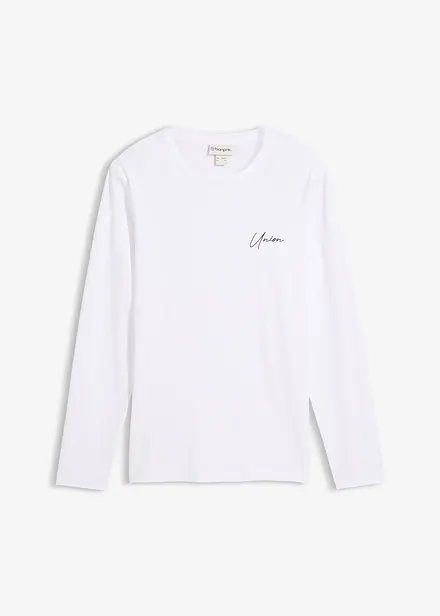 Maglia a maniche lunghe in cotone biologico, slim fit