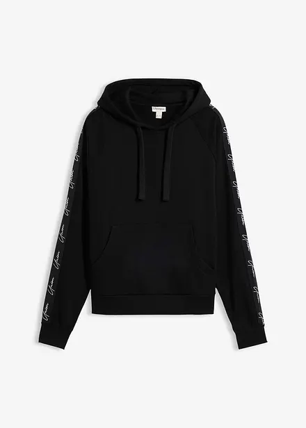 Felpa con cappuccio in puro cotone biologico, loose fit