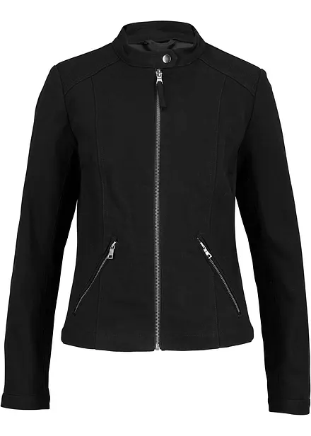 Giacca in twill di cotone con inserti laterali elasticizzati