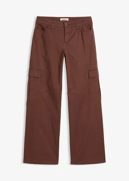 Pantaloni cargo in misto cotone elasticizzato