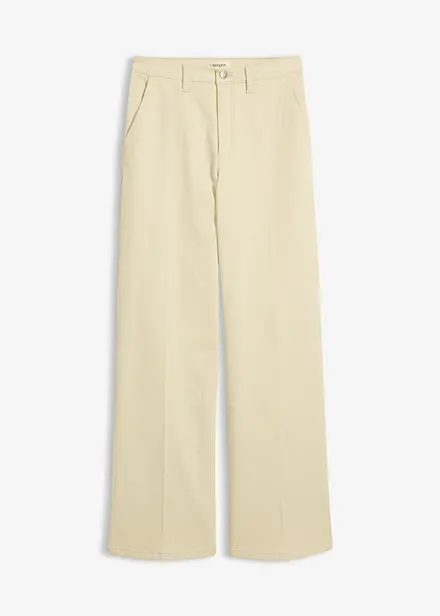 Pantaloni in twill a vita alta