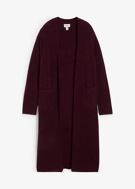 Maxi cardigan con fibra di alpaca