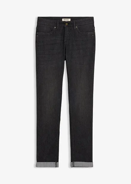 Jeans elasticizzati straight, vita alta